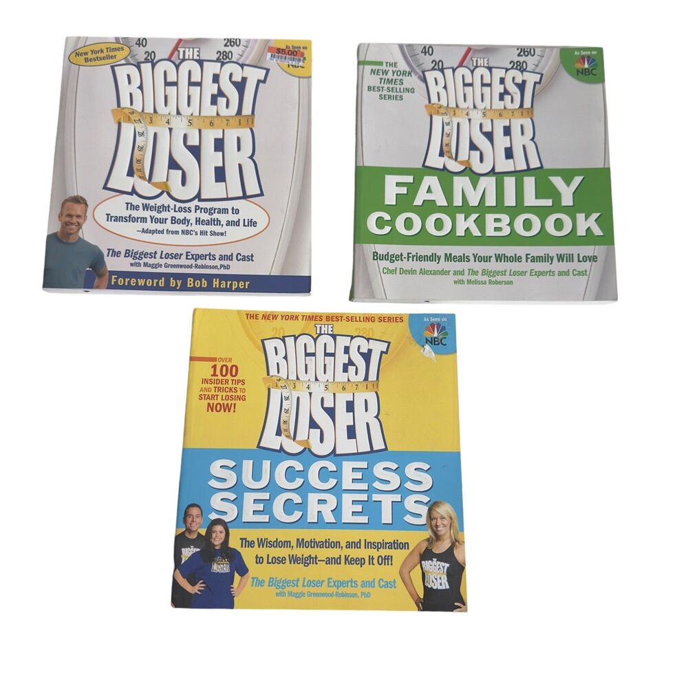 The Biggest Loser Book Lot 3 Pack Weight Loss Diet Cookbook Success Guide